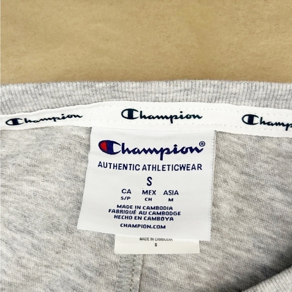 NWT Champion Women’s Campus Long Sleeve Tee Oxford Grey Small - Picture 7 of 12